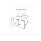 Pouffe carré ottoman