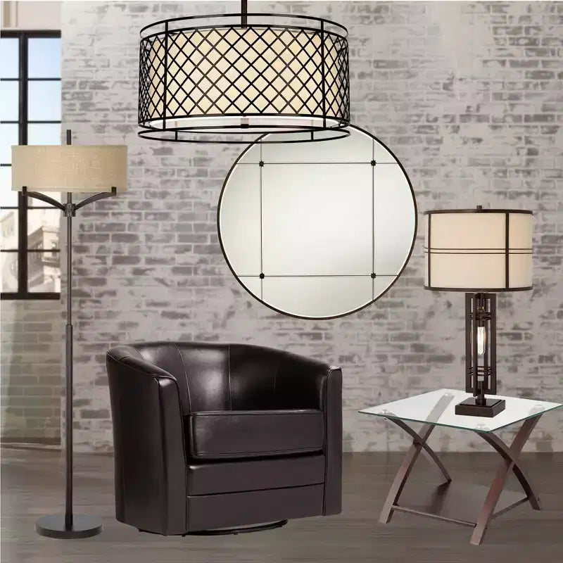 Modern Espresso Wood Square Accent Side End Table 23 3/4 Wide with Shelf, Brown Clear Glass Tabletop for Living Room Bedroom Entryway