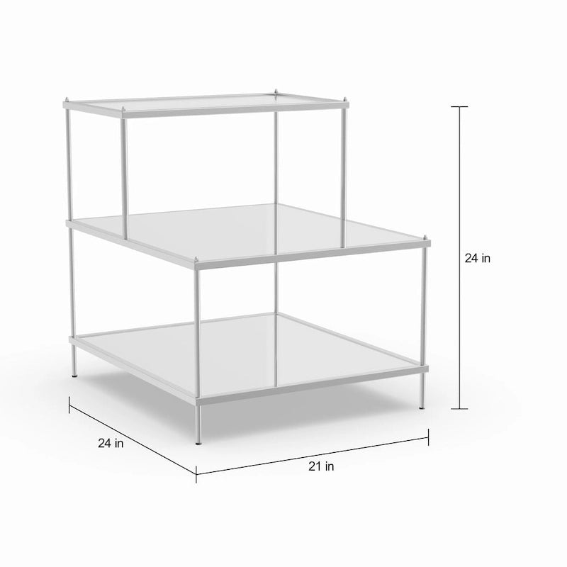 SEI Furniture Grant Glam Table d'appoint avec miroir
