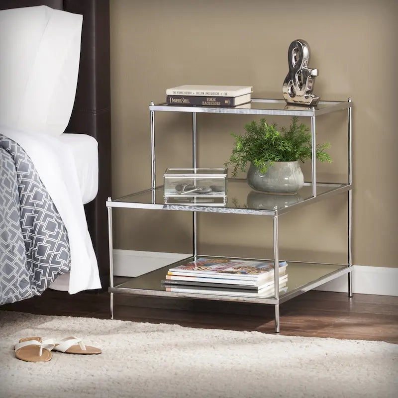 SEI Furniture Grant Glam Table d'appoint avec miroir