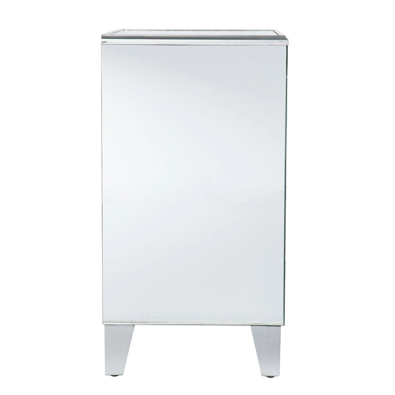 Table d'appoint miroir Churchill Mid Century Modern avec rangement de SEI Furniture