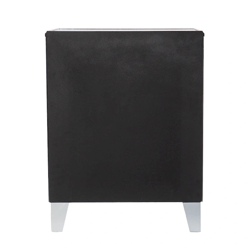 Table d'appoint miroir Churchill Mid Century Modern avec rangement de SEI Furniture