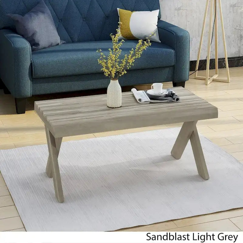 Table basse en bois d'acacia Esmeralda Farmhouse par Christopher Knight Home