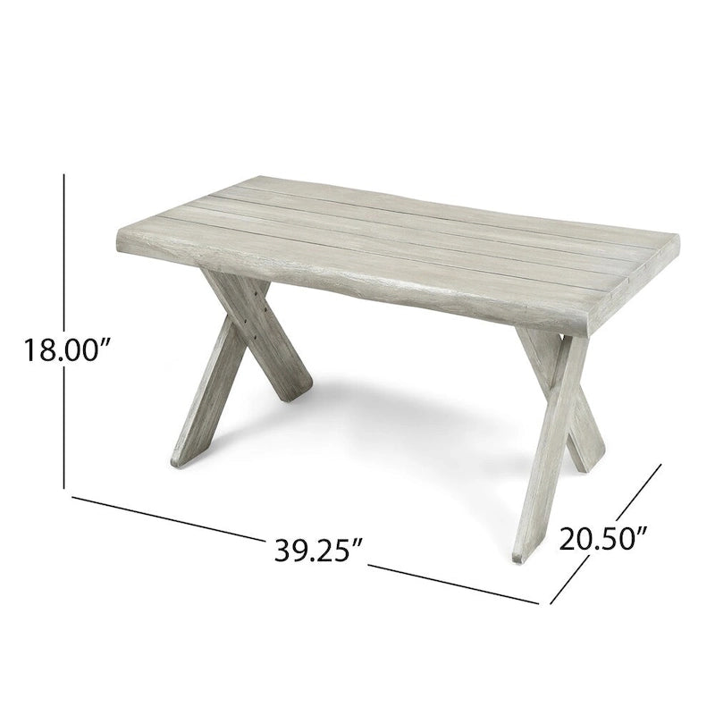Table basse en bois d'acacia Esmeralda Farmhouse par Christopher Knight Home