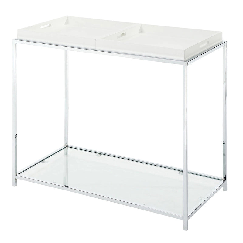 Convenience Concepts Palm Beach Console avec étagère et plateaux amovibles