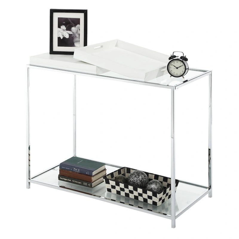 Convenience Concepts Palm Beach Console avec étagère et plateaux amovibles