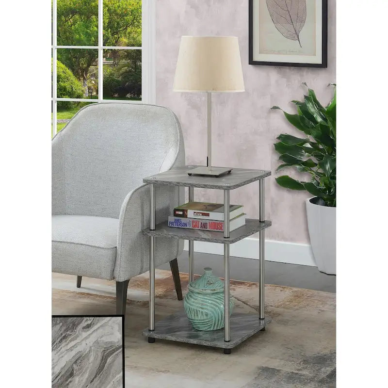 Convenience Concepts Designs2Go Table d'appoint à 3 niveaux sans outils