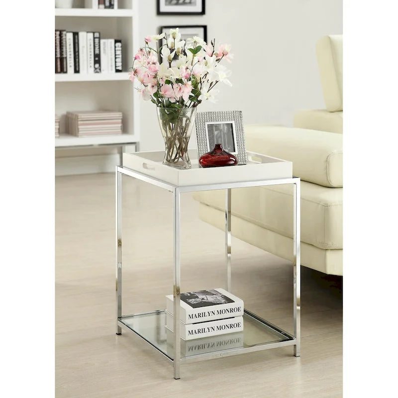Table d'appoint Palm Beach avec étagère et plateaux amovibles de Convenience Concepts