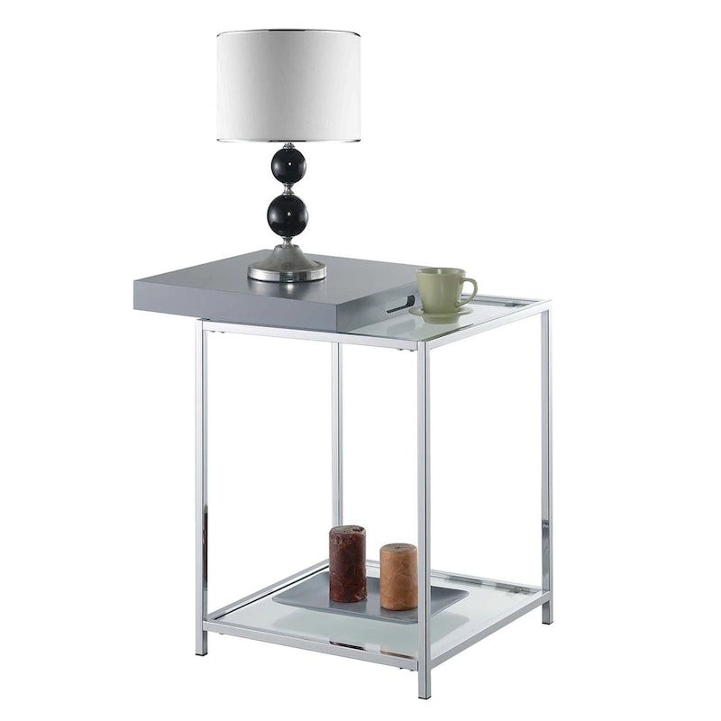 Table d'appoint Palm Beach avec étagère et plateaux amovibles de Convenience Concepts