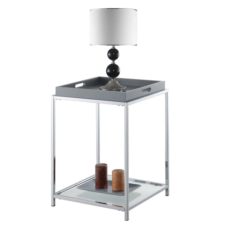 Table d'appoint Palm Beach avec étagère et plateaux amovibles de Convenience Concepts
