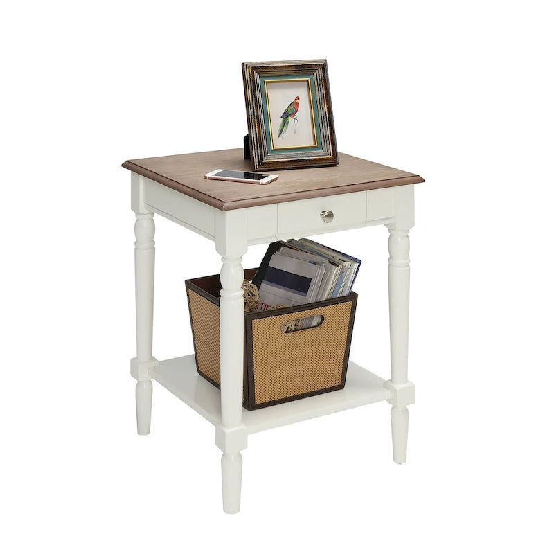 Table d'appoint à 1 tiroir avec étagère French Country de Convenience Concepts