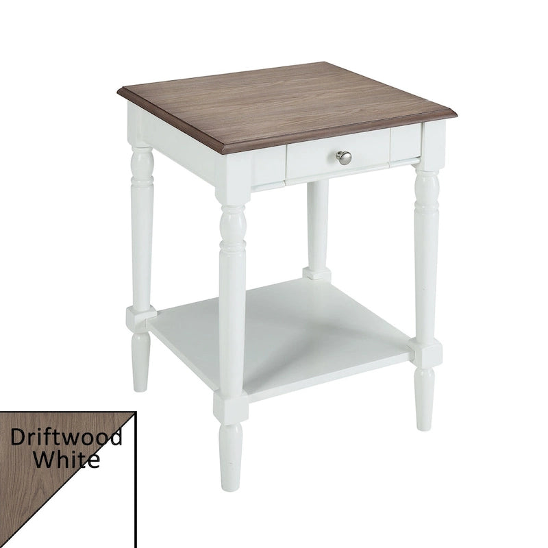 Table d'appoint à 1 tiroir avec étagère French Country de Convenience Concepts