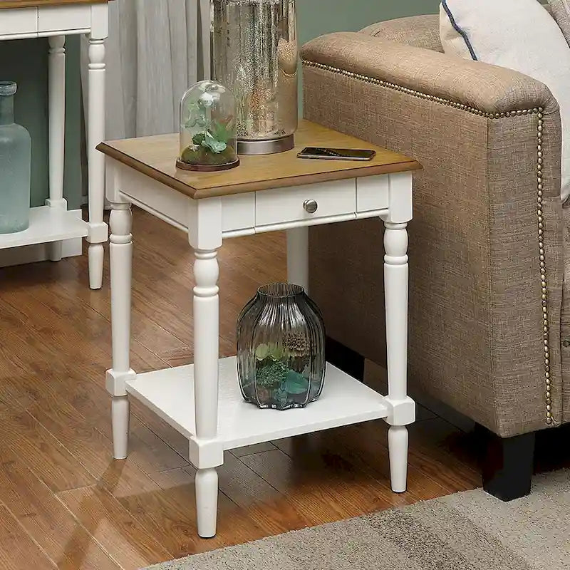 Table d'appoint à 1 tiroir avec étagère French Country de Convenience Concepts