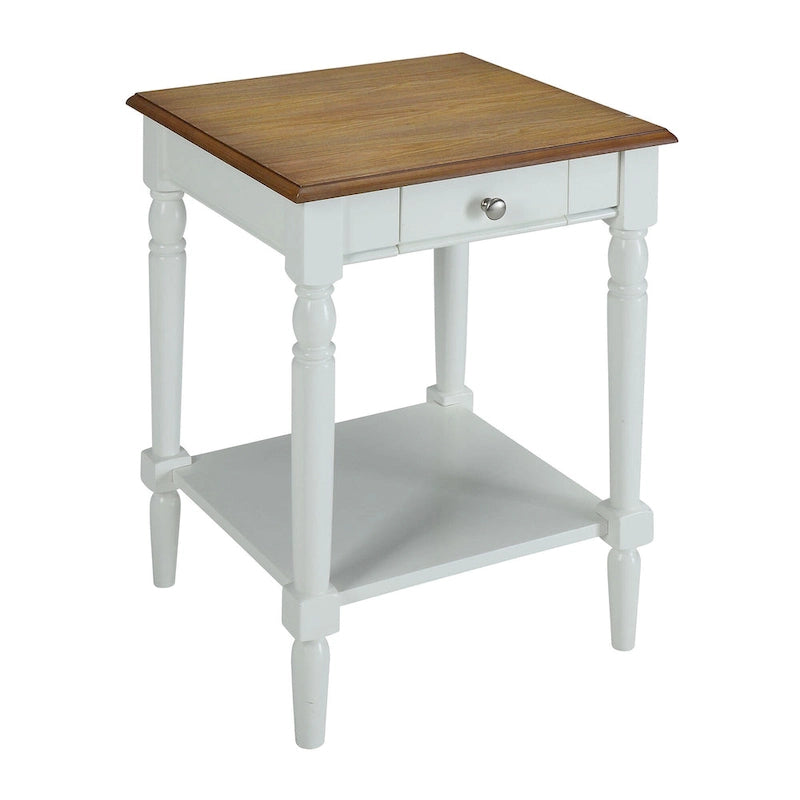Table d'appoint à 1 tiroir avec étagère French Country de Convenience Concepts