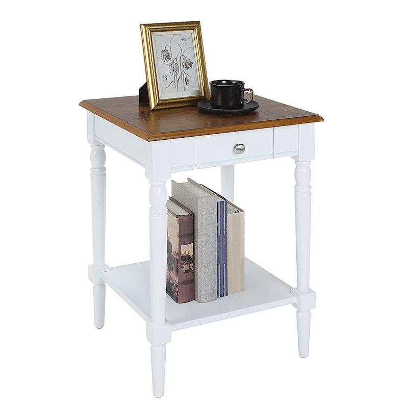 Table d'appoint à 1 tiroir avec étagère French Country de Convenience Concepts