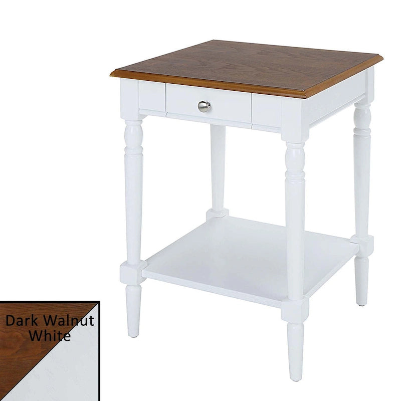 Table d'appoint à 1 tiroir avec étagère French Country de Convenience Concepts