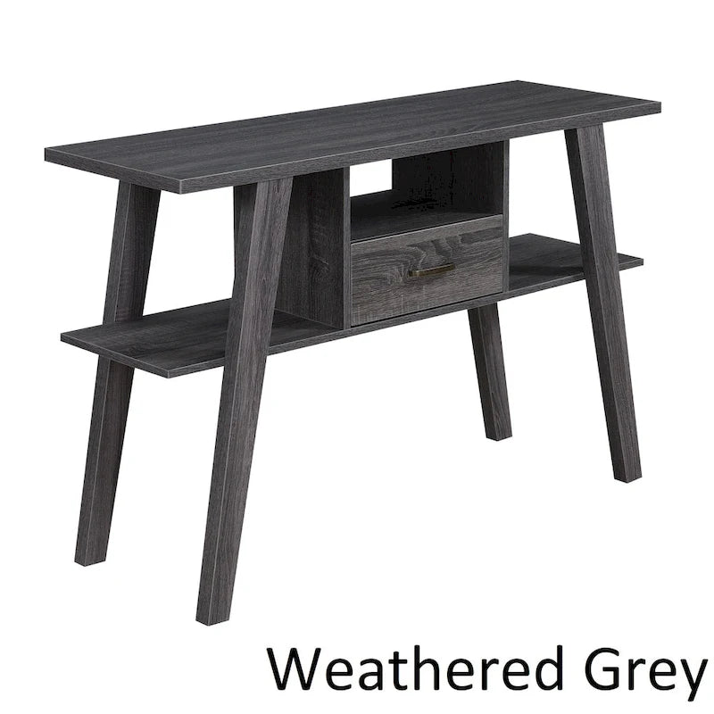 Table console 1 tiroir avec étagères Newport Mike W de Convenience Concepts