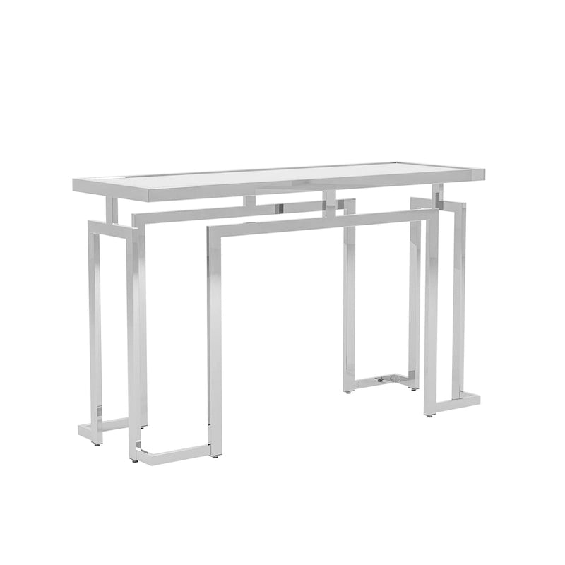 Console Pelmont Contemporary 52 po avec plateau en verre par Furniture of America