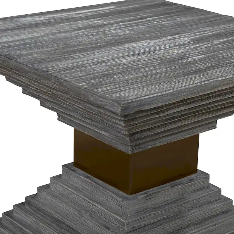 Table d'appoint géométrique en bois Uttermost Andes - 22 L X 18 H X 22 P (po)
