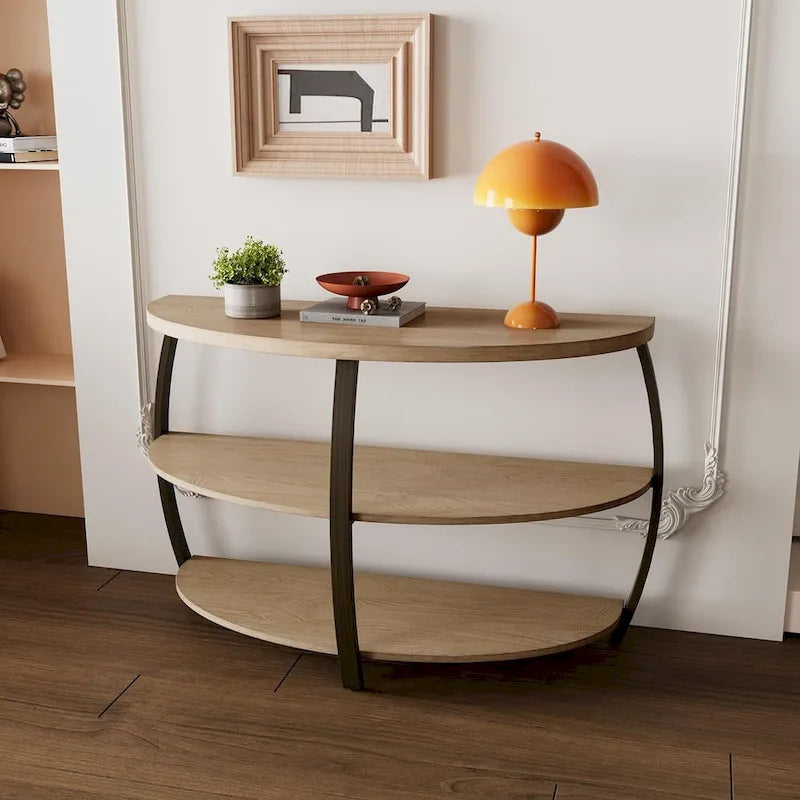 Table basse ovale, table basse elliptique industrielle à 2 niveaux