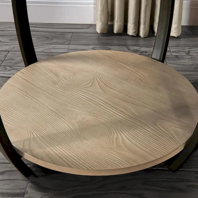 Table basse ovale, table basse elliptique industrielle à 2 niveaux
