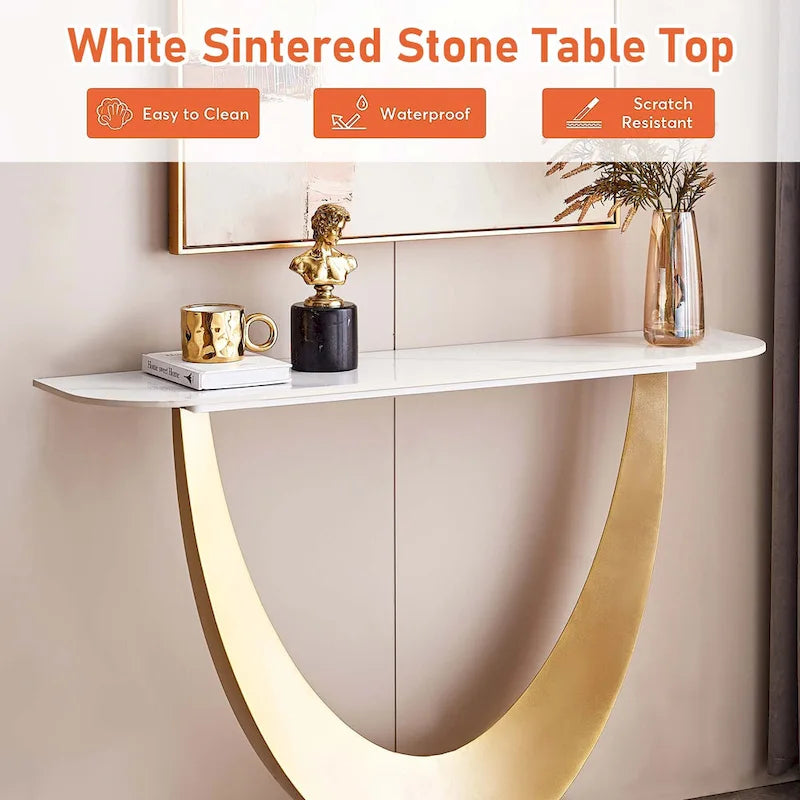 Table console étroite de 47 pouces pour entrée/canapé
