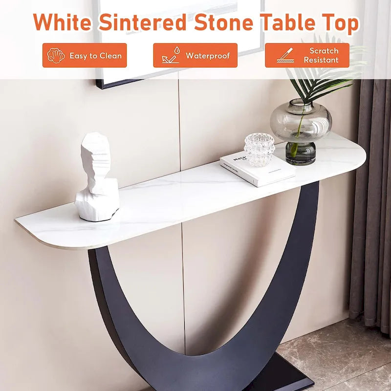 Table console étroite de 47 pouces pour entrée/canapé