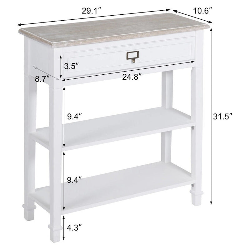 Table d'appoint avec tiroirs Porch & Den Gatto