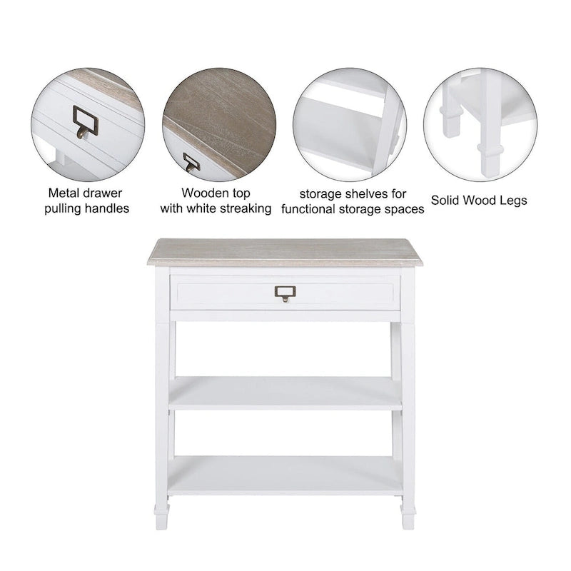 Table d'appoint avec tiroirs Porch & Den Gatto