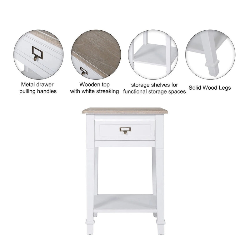 Table d'appoint avec tiroirs Porch & Den Gatto