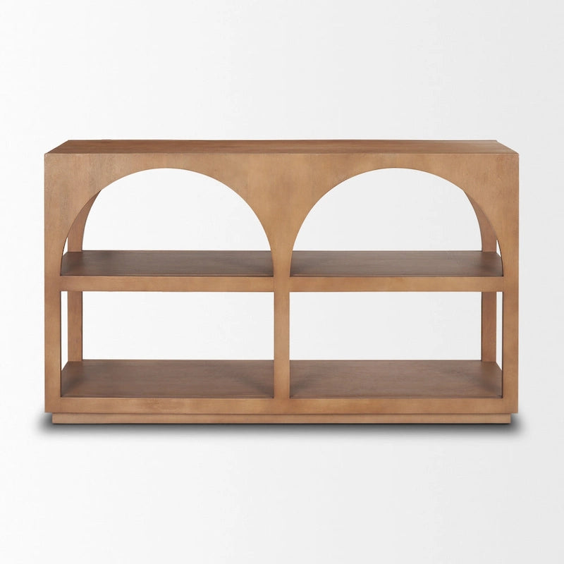 Console arquée Bela en bois massif marron moyen (54)