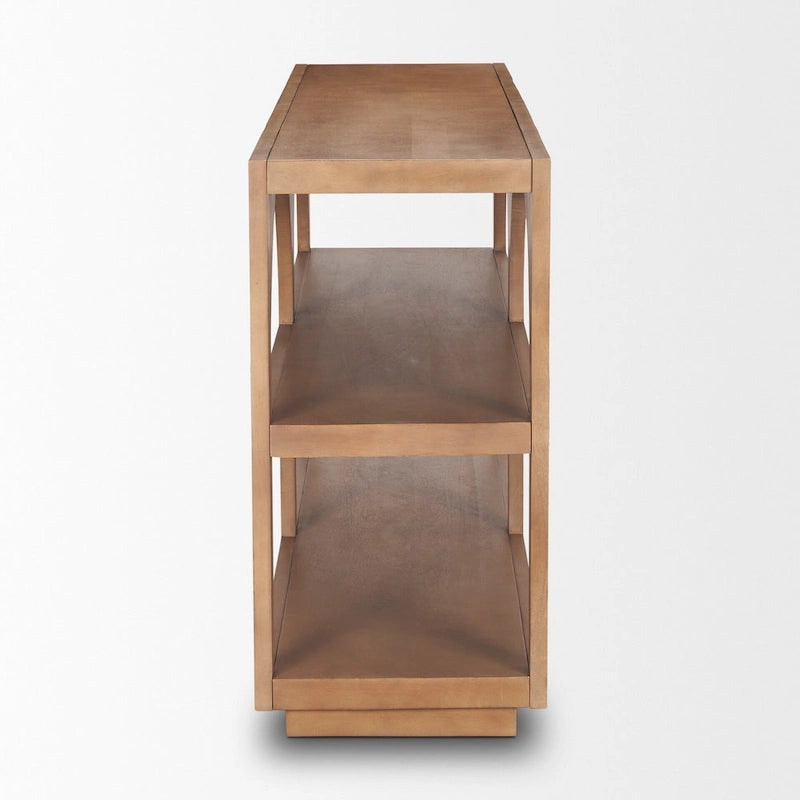 Console arquée Bela en bois massif marron moyen (54)