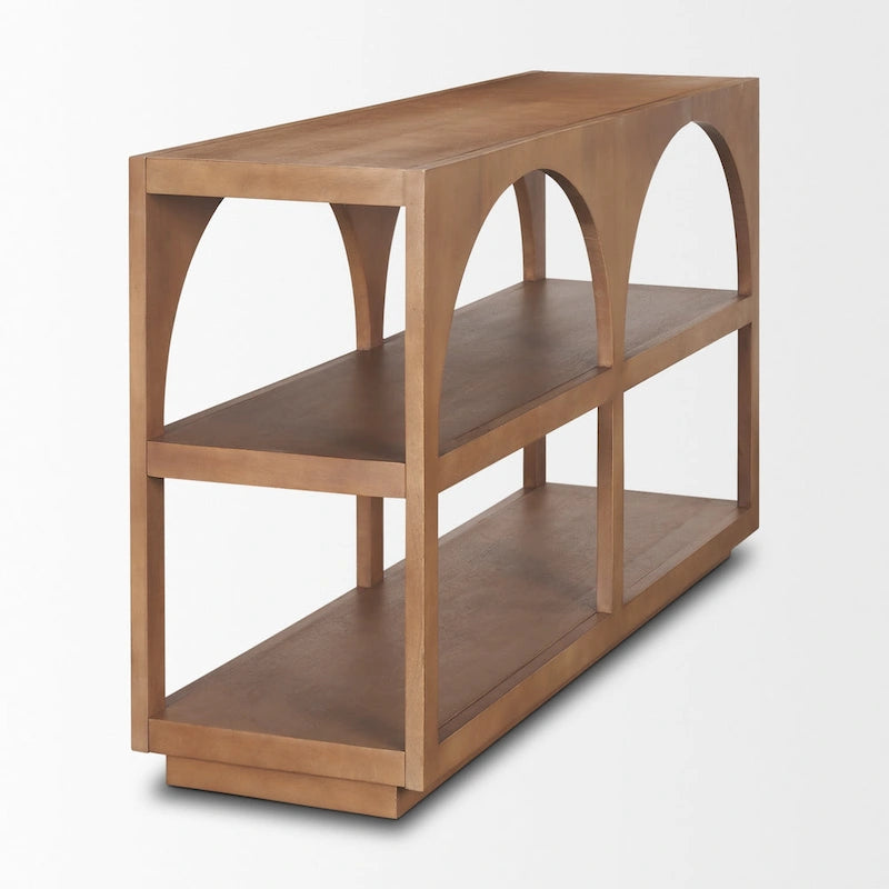 Console arquée Bela en bois massif marron moyen (54)