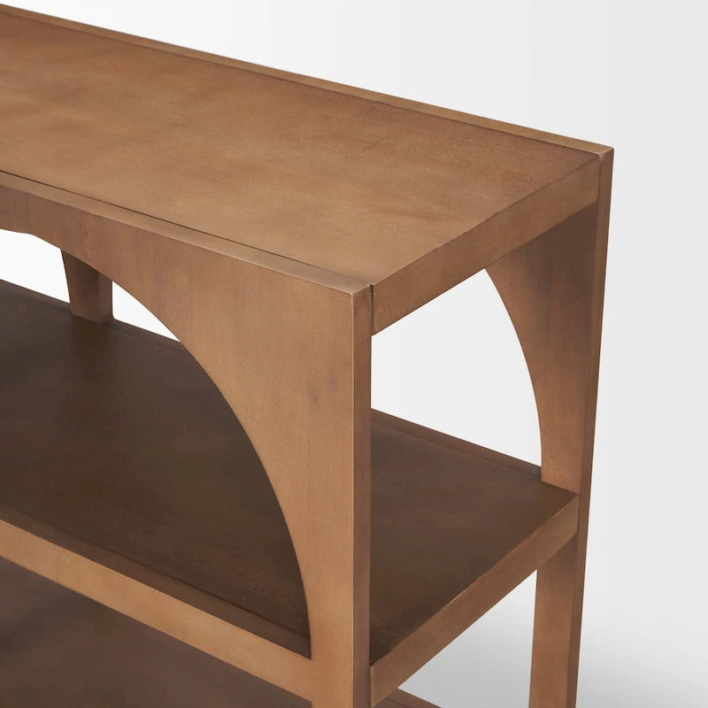 Console arquée Bela en bois massif marron moyen (54)