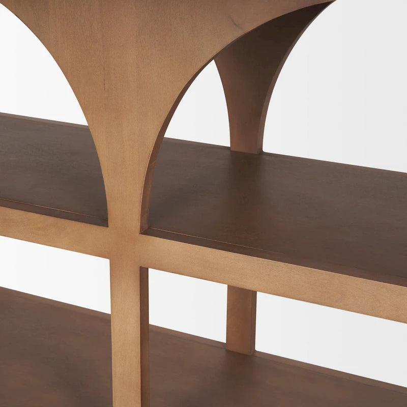 Console arquée Bela en bois massif marron moyen (54)