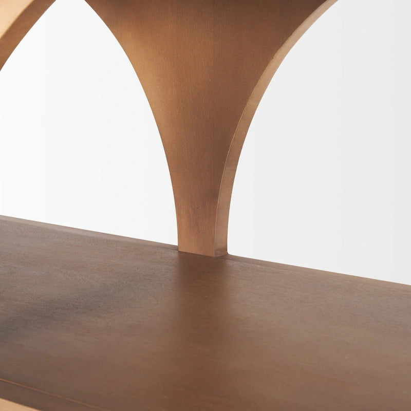 Console arquée Bela en bois massif marron moyen (54)