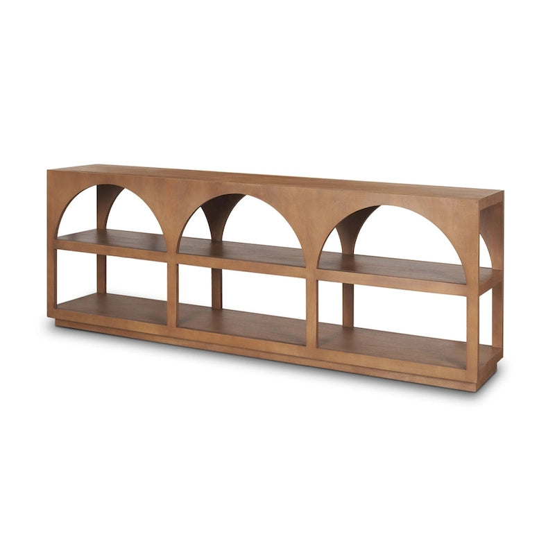 Console arquée Bela en bois massif marron moyen (54)
