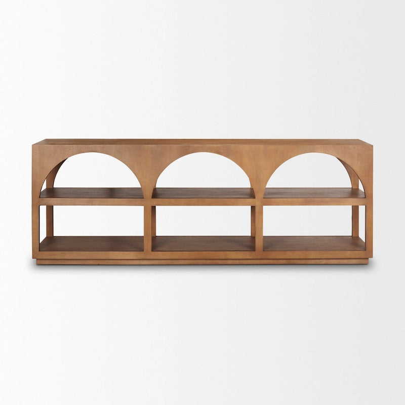 Console arquée Bela en bois massif marron moyen (54)