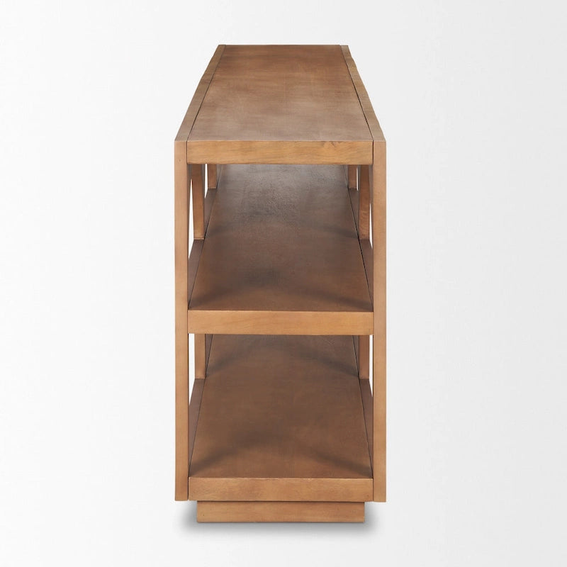 Console arquée Bela en bois massif marron moyen (54)