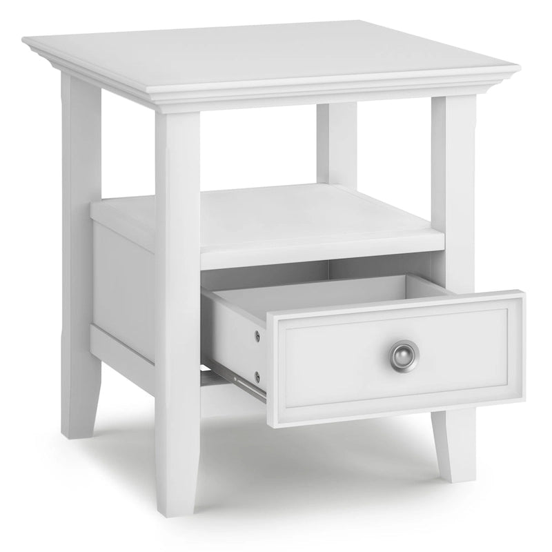 WYNDENHALL Halifax Table d'appoint carrée en bois massif de 48,26 cm – 48,26 cm de large