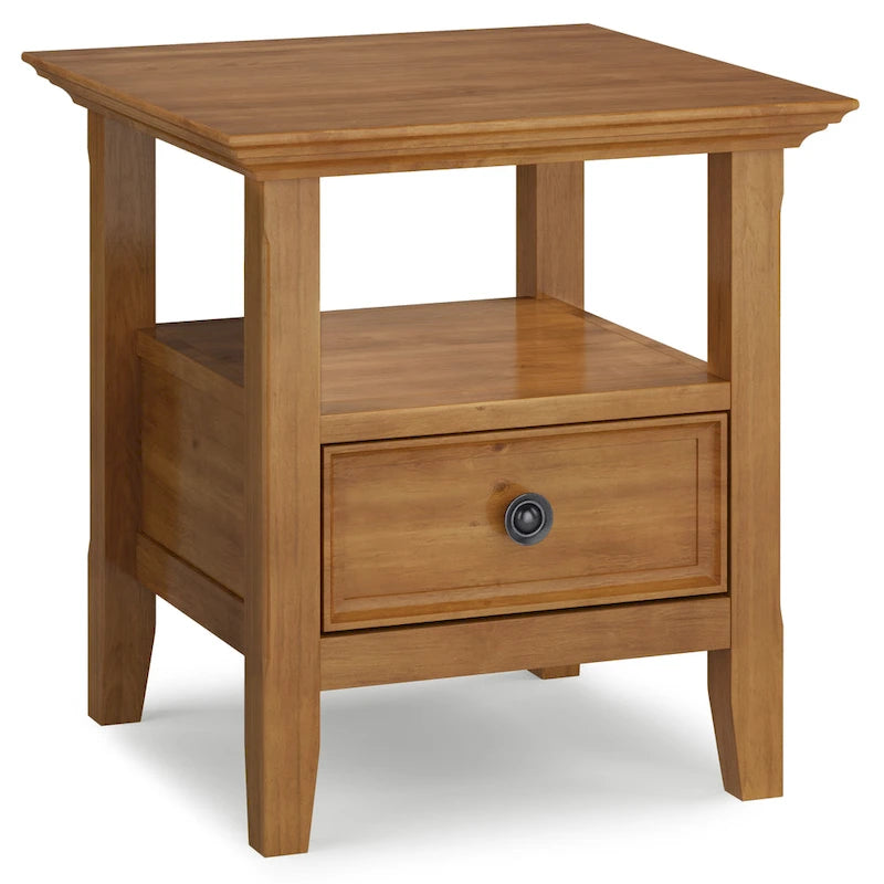 WYNDENHALL Halifax Table d'appoint carrée en bois massif de 48,26 cm – 48,26 cm de large