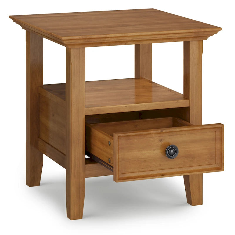 WYNDENHALL Halifax Table d'appoint carrée en bois massif de 48,26 cm – 48,26 cm de large