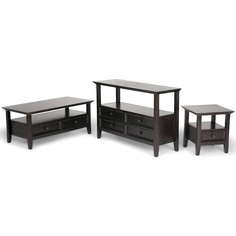 WYNDENHALL Halifax Table d'appoint carrée en bois massif de 48,26 cm – 48,26 cm de large