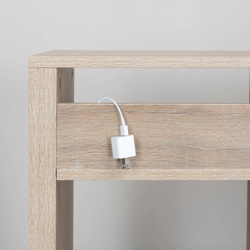 Table d'appoint en marbre et bois