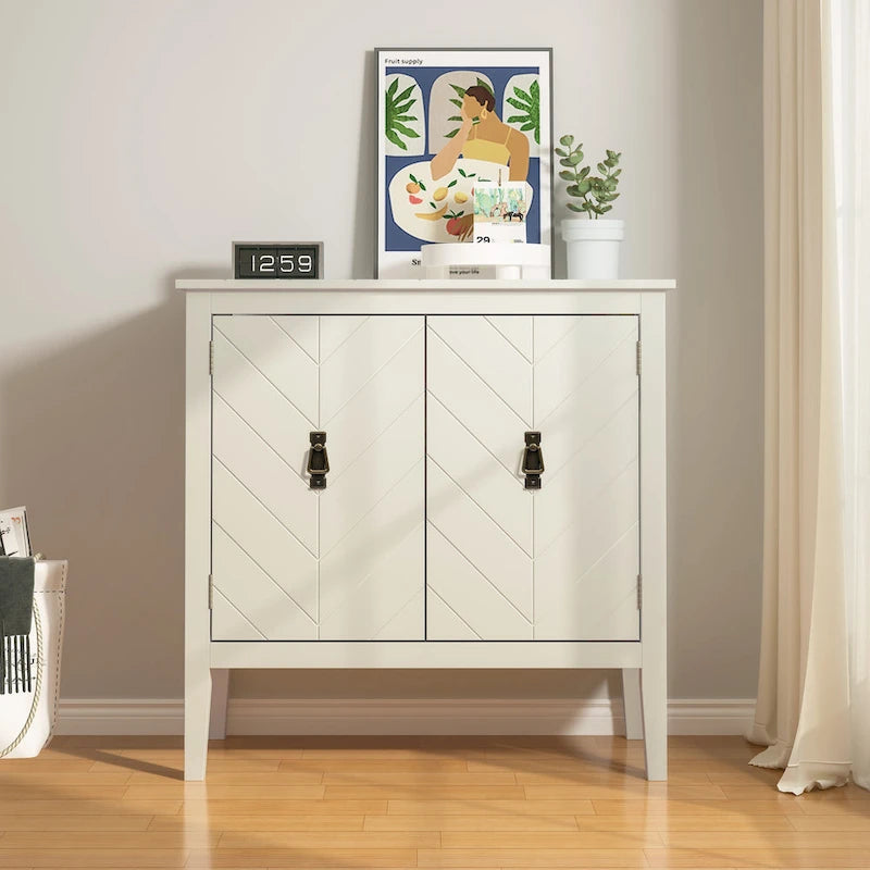 2 Door Wooden Cabinets,Wood Cabinet Vintage Style Sideboard
