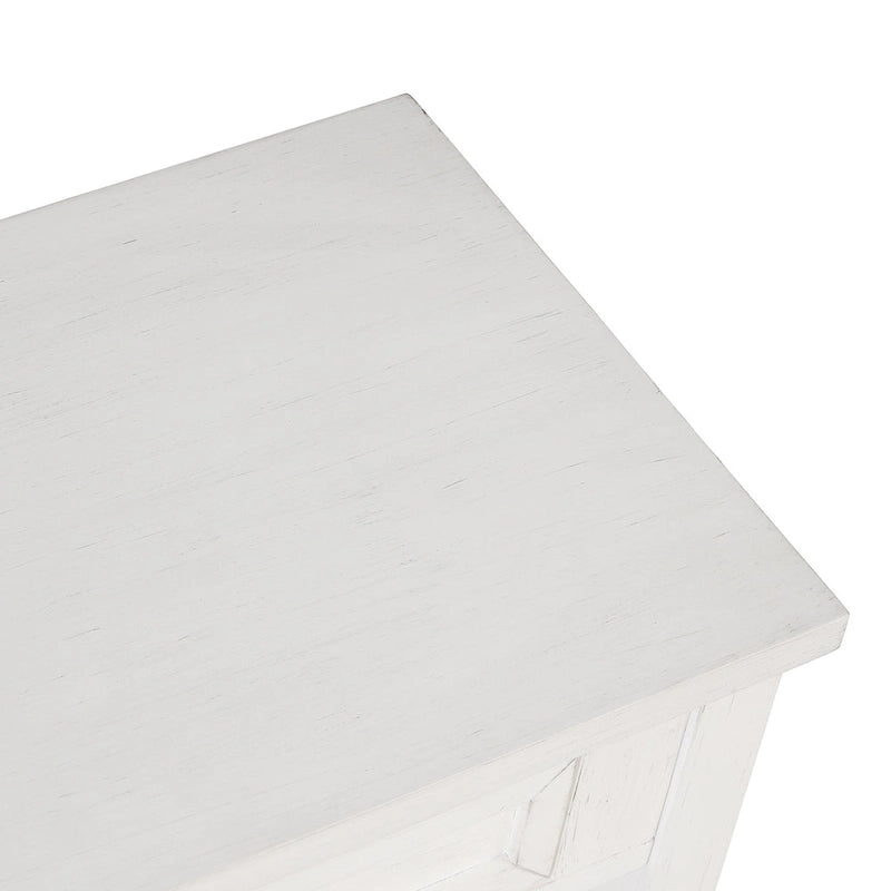 Table console de 36 po en pin de style rustique pour entrée de canapé avec 4 tiroirs et 1 étagère de rangement