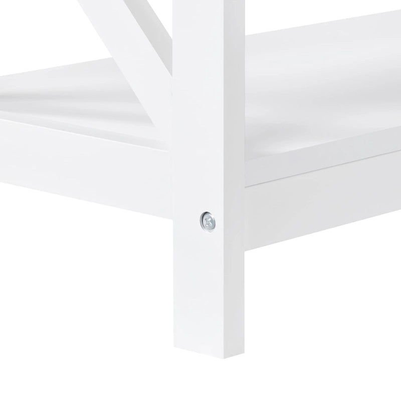 Yaheetech Table Console en Bois à 3 Niveaux avec Prise Électrique, Table d'Appoint de Canapé