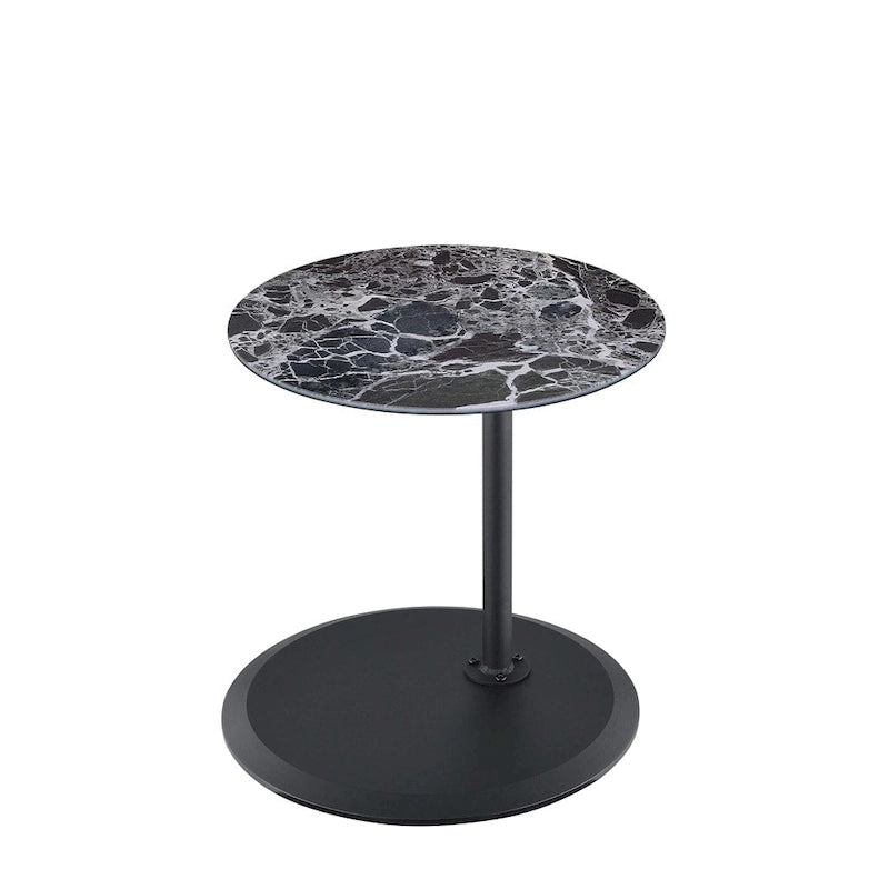 Table d'appoint avec plateau en marbre réglable en hauteur