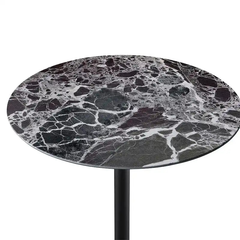 Table d'appoint avec plateau en marbre réglable en hauteur