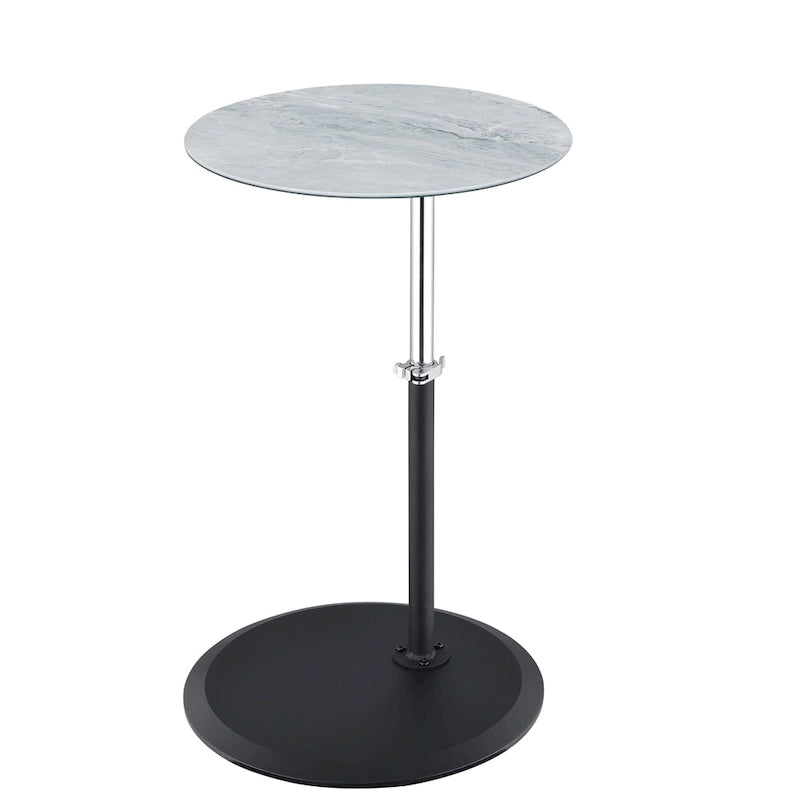 Table d'appoint avec plateau en marbre réglable en hauteur